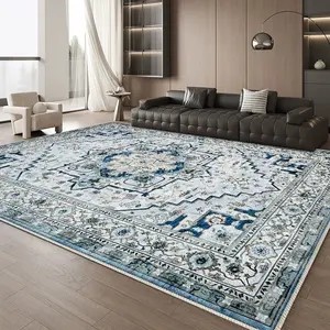 Velvet Rug with Simple Design Elements, Interchangeable Deep and Light Colors, Soft and Comfortable, Ideal for Living Room and Bedroom, Minimalist Rug