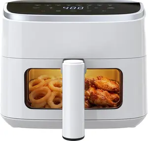 Compact 4 Quart Digital Air Fryer with Viewing Window, 1500W Fast Heating, 8 One-Touch Presets, 60-Min Timer, Auto Shut-Off, Perfect for Apartment & Family Meals