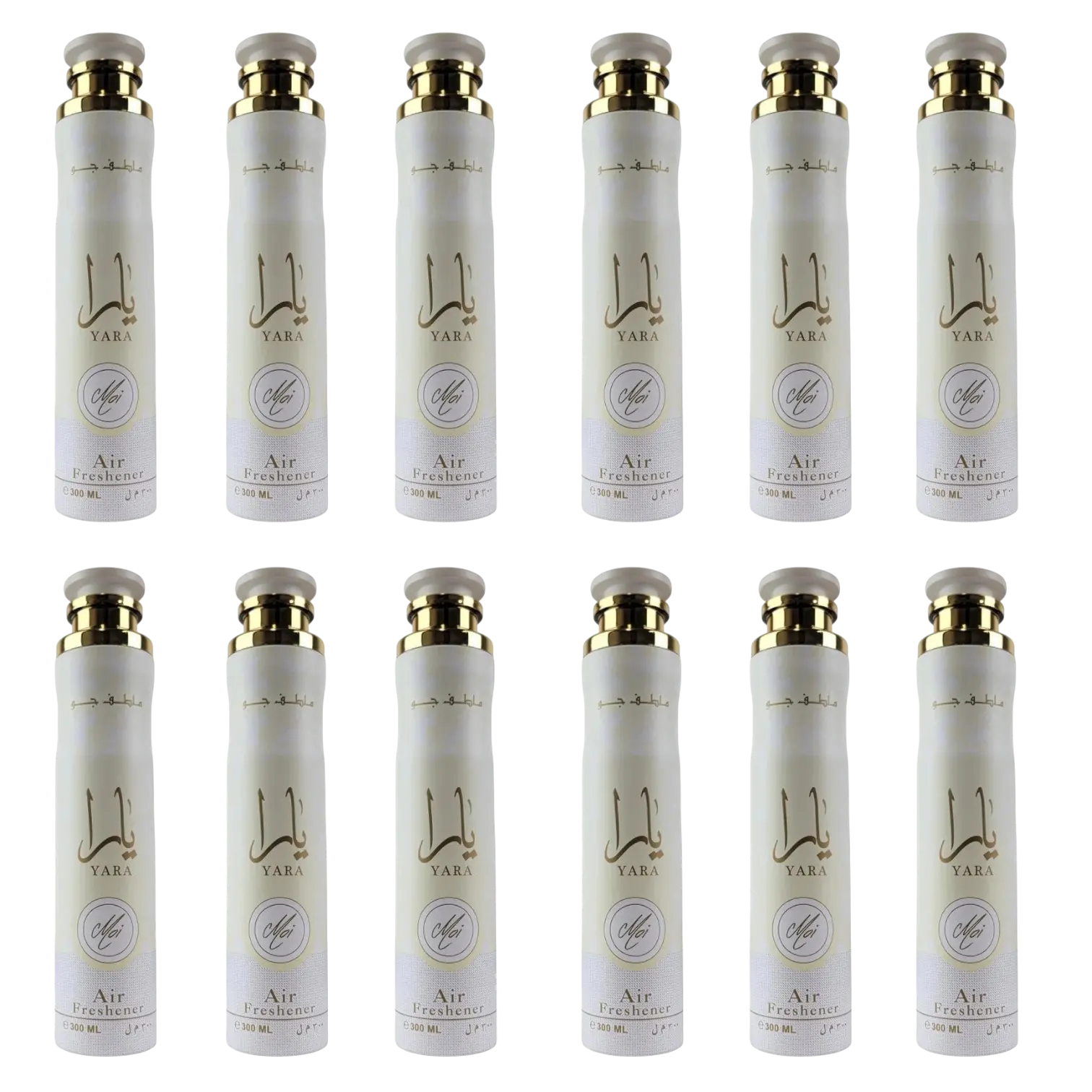 (12 Pack) Yara Moi Air Freshener Spray by Lattafa 300ml Fragrance Peach