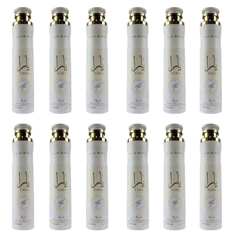 (12 Pack) Yara Moi Air Freshener Spray by Lattafa 300ml Fragrance Peach
