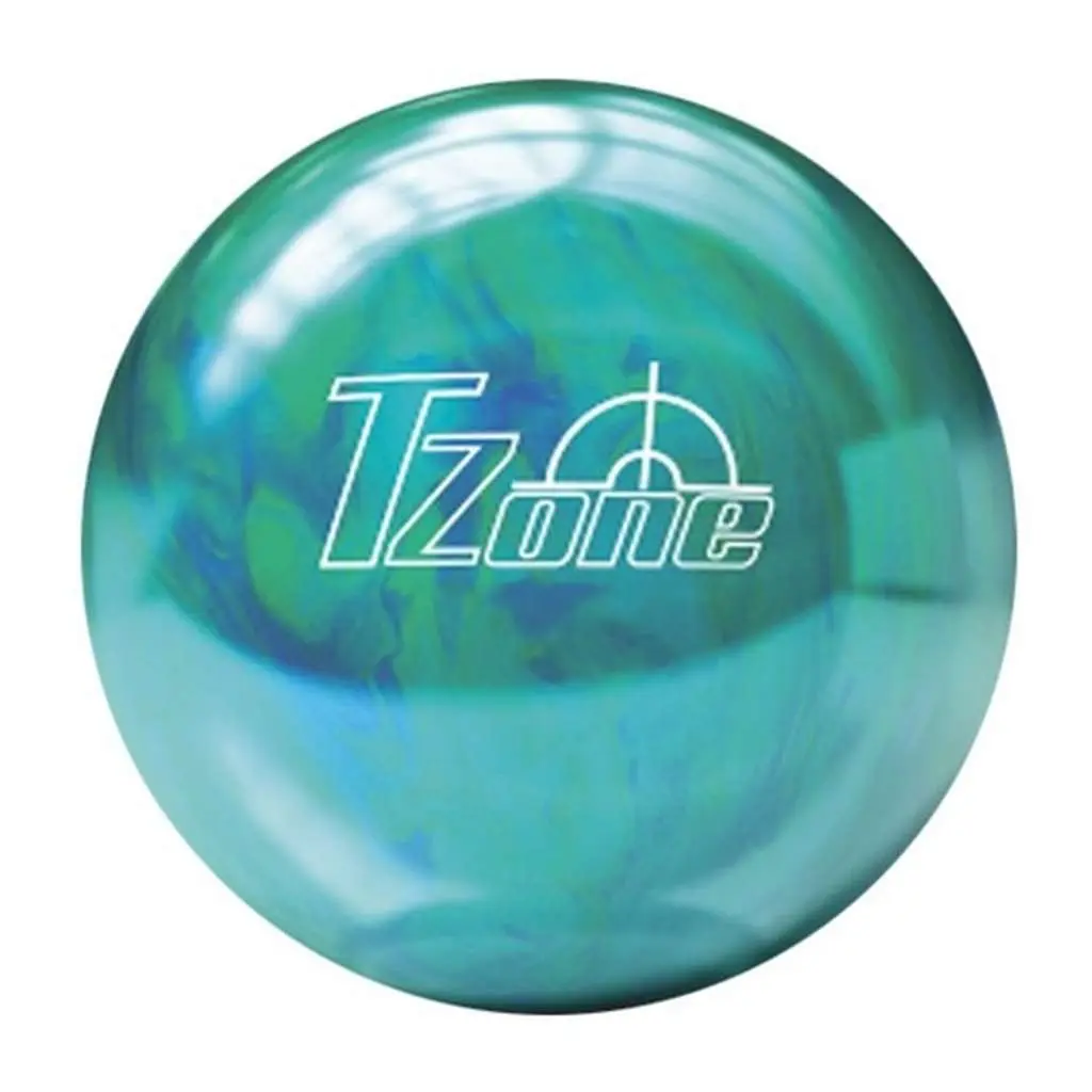 Brunswick T-Zone Caribbean Blue Plastic Bowling Ball - High Gloss Polish Finish, Ideal for Beginners & Spare Shooting on Any Lanes, Kids' Sports Equipment, Balls