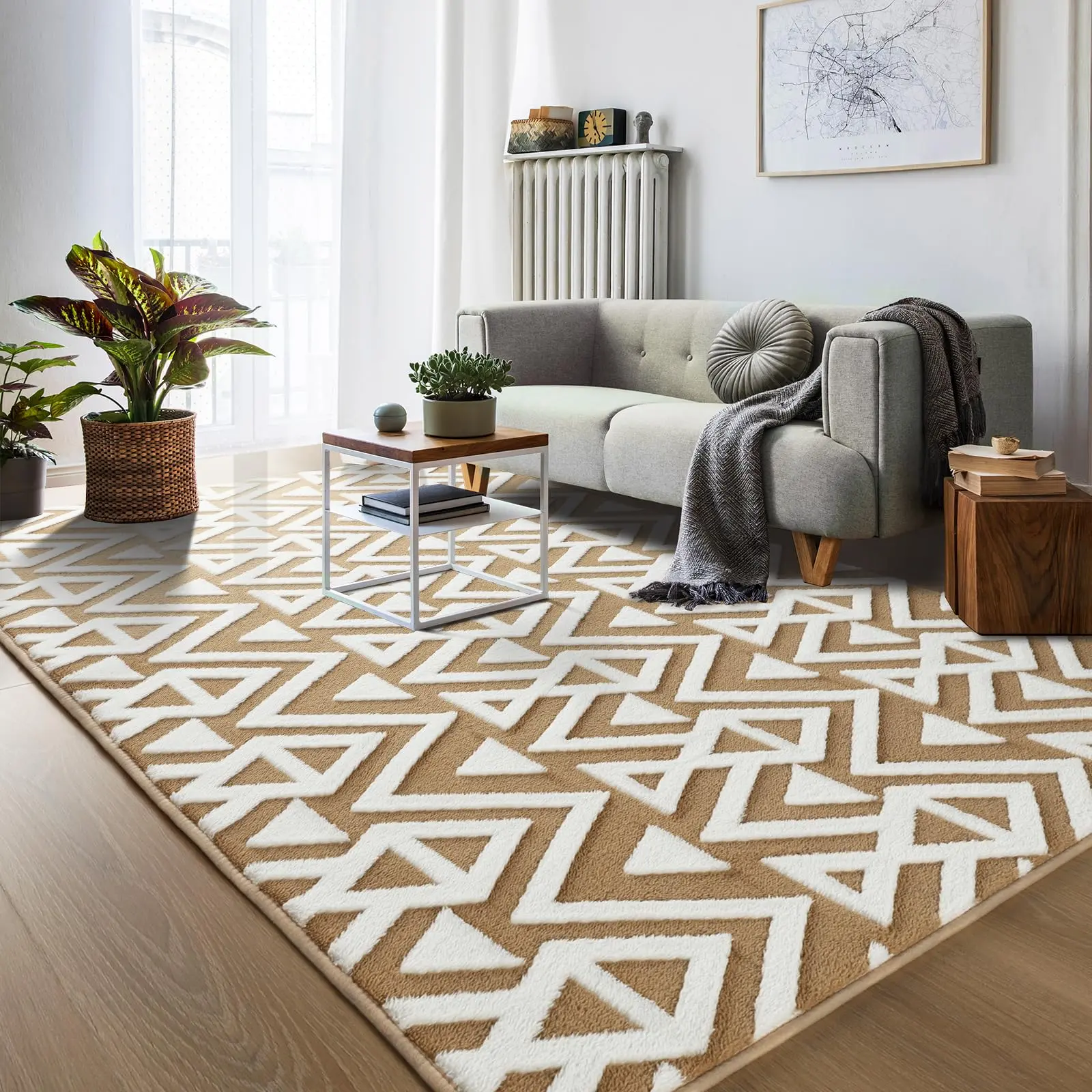 Shaggy Area Rugs Cozy Soft Memory Foam Carpets Fluffy Rug for Living Room Bedroom Kids Room Nursery Home Decor, Washable rugs(4 x 6 ft, 5 x 8 ft, 6 x 9 ft)