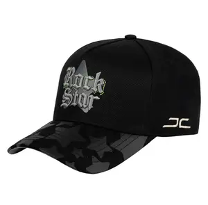 JC HATS BLACK SNAPBACK ROCKSTAR 1934 BLKGREY