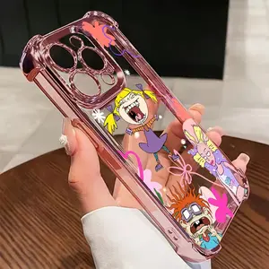 Happys R-Rugrats Phone Case Protector for iPhone 16 15 14 13 12 11 Pro Max X XR Xsmax 8 7 Plus, Anti-Drop Transparent Soft Back Cover