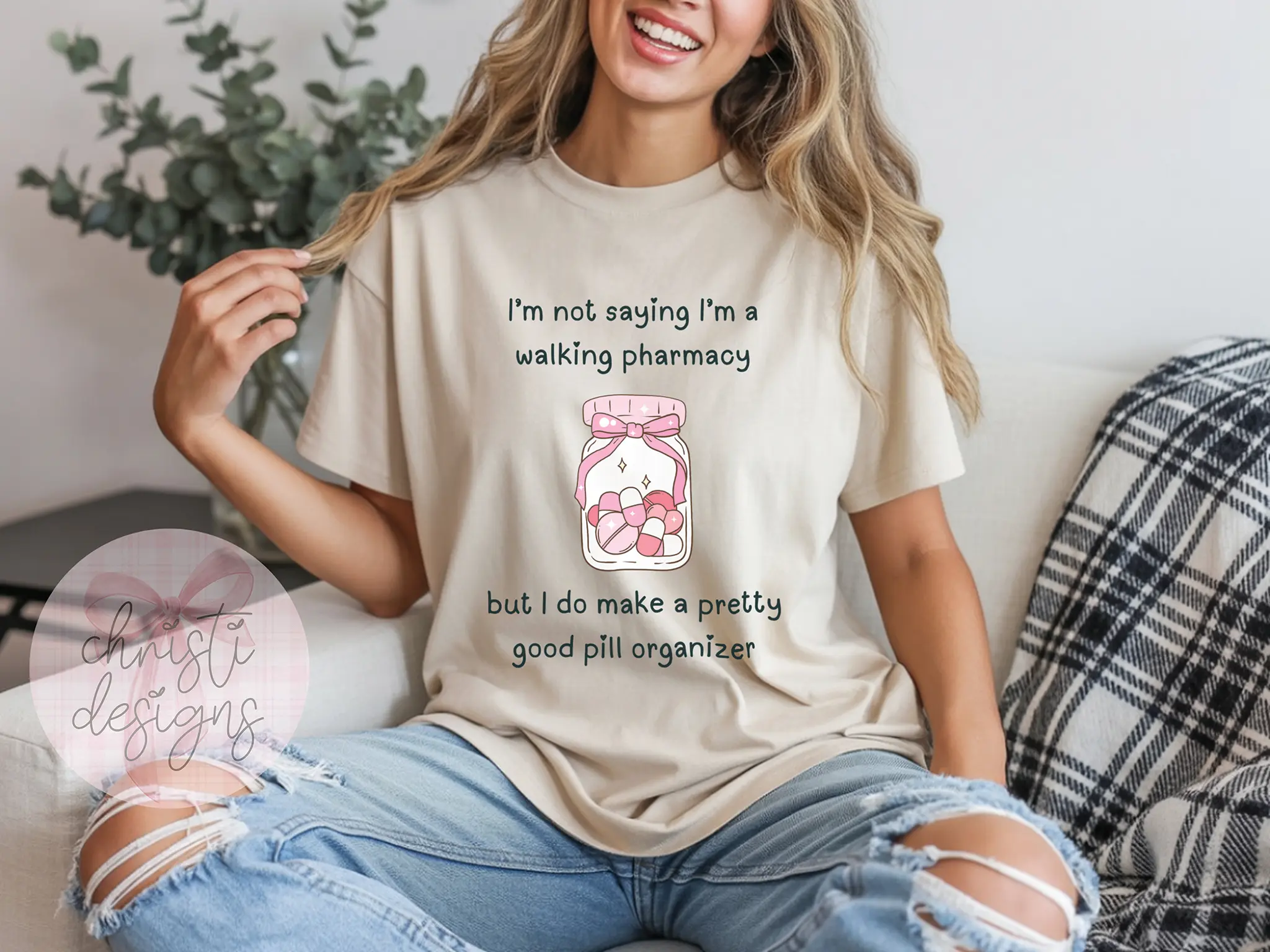 Funny Pill Organizer T-Shirt - Cute, Pharmacy Humor, Unisex Graphic Tee, Medicine Lover Shirt