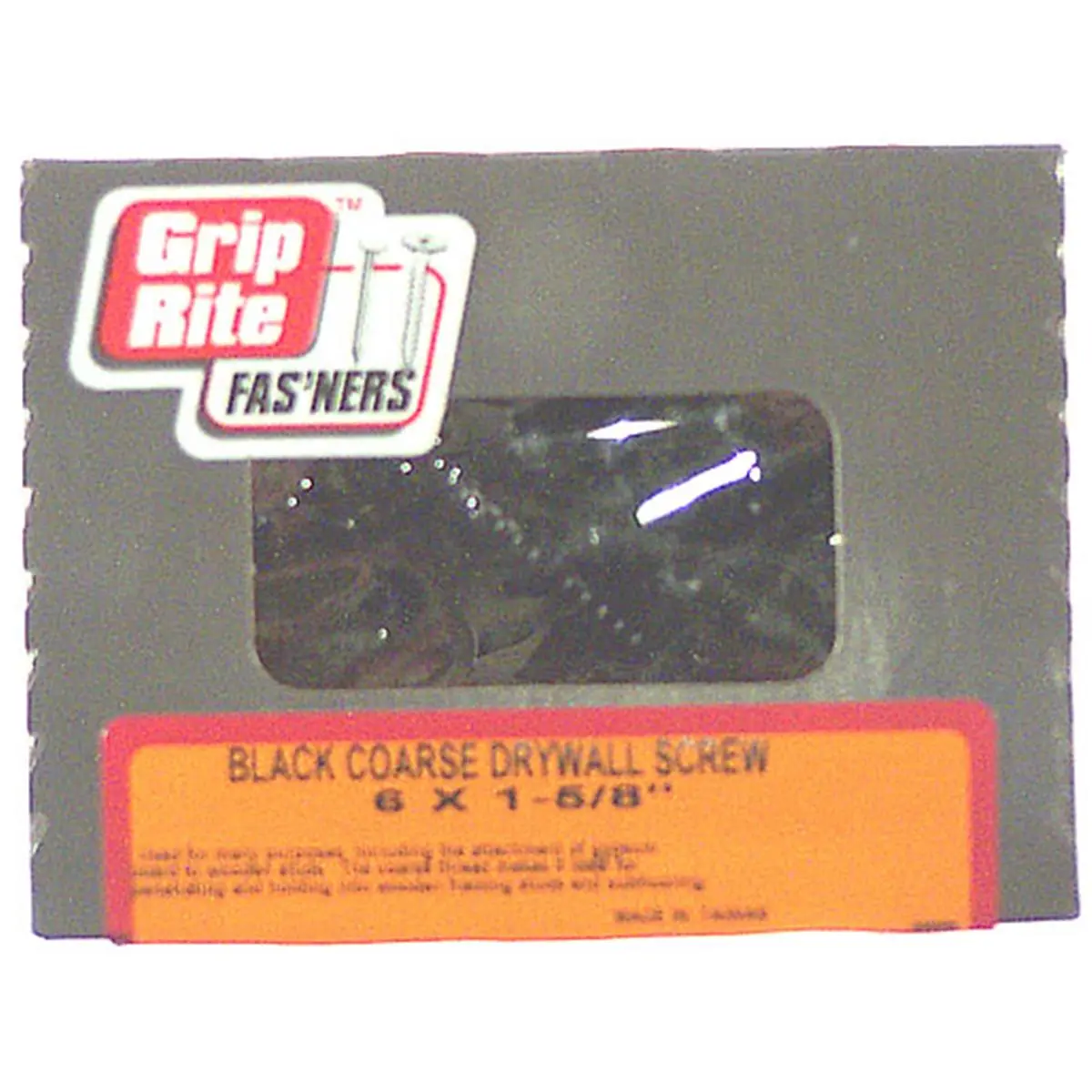 Prime Source Grip Rite 2" 6 Gauge Coarse Thread Black Drywall Screws (2CDWS5, 6x4.55x5.5), Ideal for Wooden Framing Stud Penetration, 6-Pack, 6 X 4.55 X 5.5