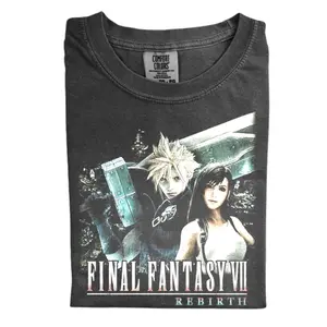 Final Fantasy VII Rebirth Cloud And Tifa Comfort Color Shirt, JRPG Video Game Shirt, Fantasy Gaming T-Shirt