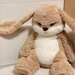 A cute plush toy tall rabbit, featuring big ears and a silly expression.This soft stuffed animal is a child's favorite playmate and a perfect gift to relieve boredom weighted rare Cartoon Gorilla Backpack Whale Shark Kawaii Doll