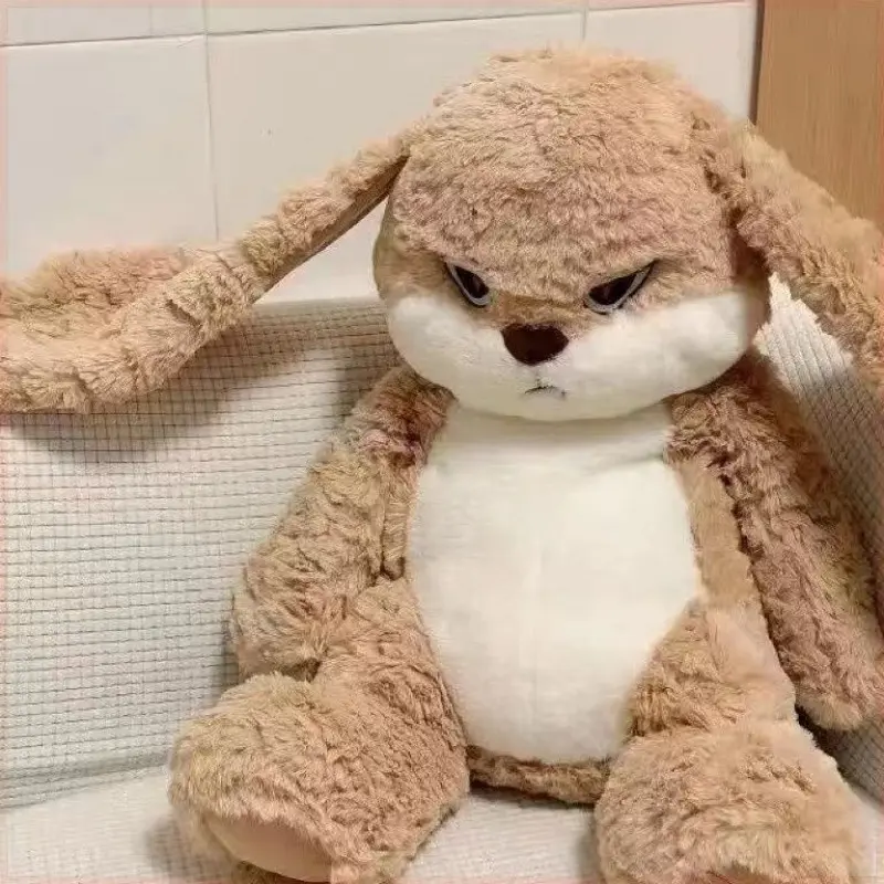 A cute plush toy tall rabbit, featuring big ears and a silly expression.This soft stuffed animal is a child's favorite playmate and a perfect gift to relieve boredom weighted rare Cartoon Gorilla Backpack Whale Shark Kawaii Doll