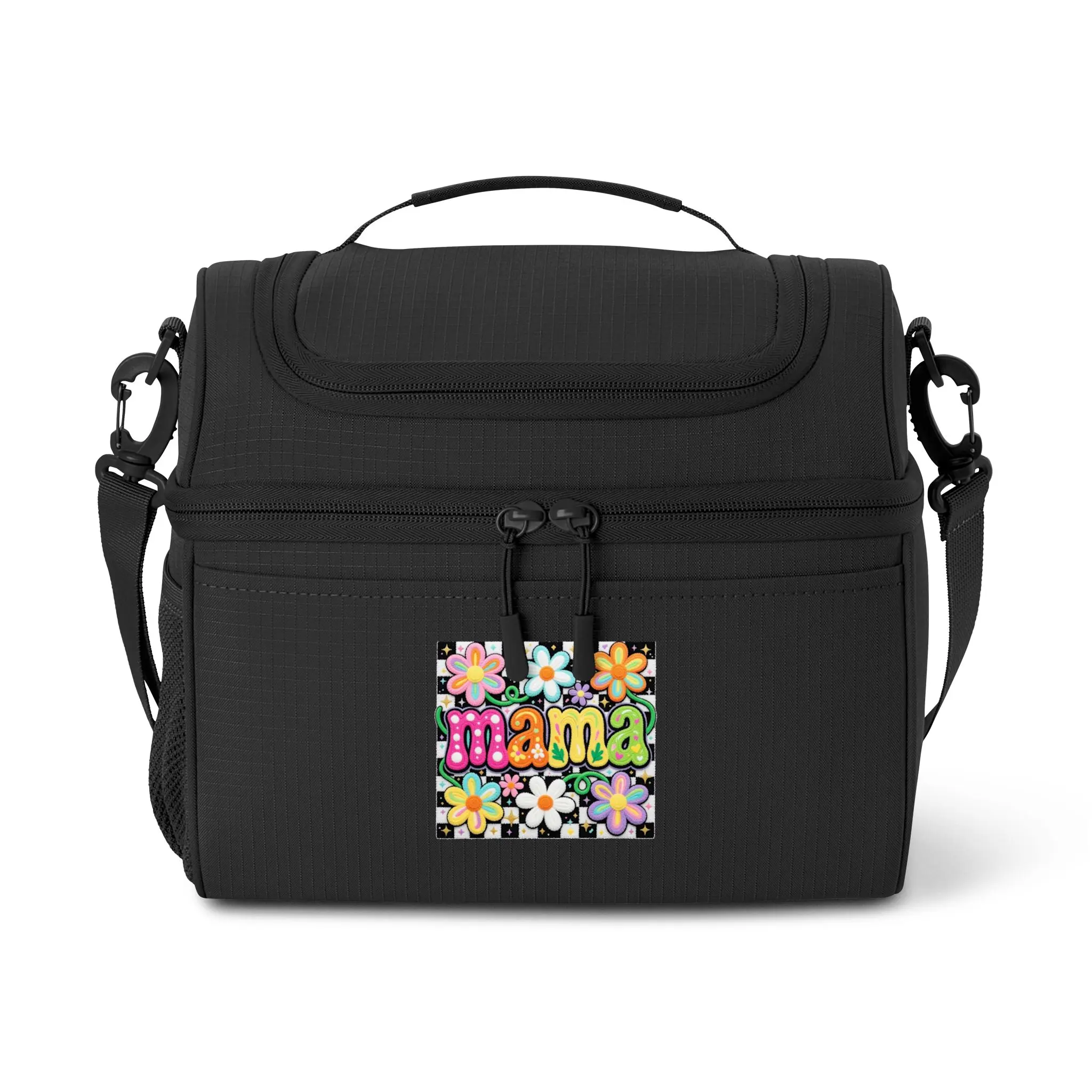 Mama Floral Graphic Cooler Bag | Daisies, Colorful Retro Flower Design