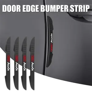 4PCS Car Door Anti-collision Protector Sticker Bumper Strip for Audi A1 A3 8P A4 B5 B6 B7 B8 A5 A6 C5 C6 C7 A7 A8 Q3 Q5 Q7 TT 8V Car Decorative Sticker Car Decals