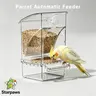 ABS No-Mess Bird Feeding Tool - 15-Day Large Capacity Feeding Station with Built-In Perch, No-Spill Design, Detachable Seed Storage Box, Cage Bowl Feeder for Canaries, Pet Bird Supplies Feeding Tools