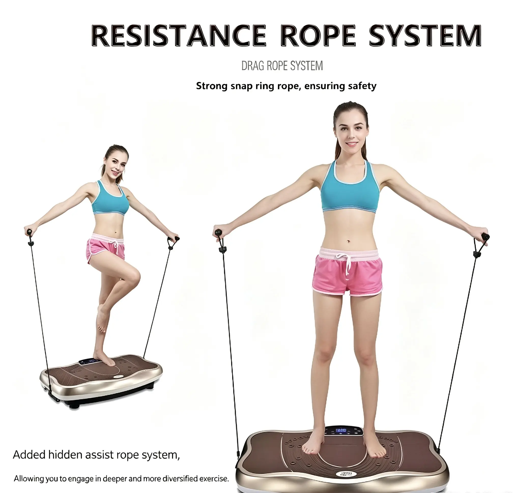 2 Pack Exercise Steppers Resistance Bands Replacement Resistance Band with Handles Elastic Exercise Bands for Mini Stair Steppers Fitness Stepper Stair Step Workout Machine Twist Mini Stepper