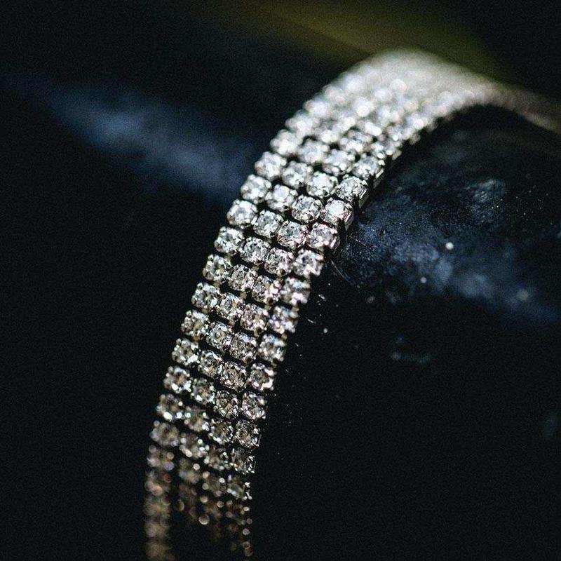 GLD Micro Tennis Necklace | 14k White Gold - Gold Plated, CZ Diamond Stones, Chain Lengths 16-28"