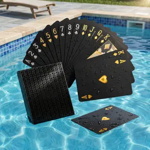 Playing Cards - Waterproof Diamond Textured Foil PET Poker Cards - for Swimming Pool, Beach Club Party, Camping & Magic Show - Premium Sleek Gift for Men, Adults & Friends