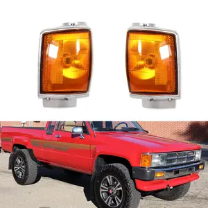 2pcs Amber Lens Front Side Marker Corner Lights For 1984 1985 1986 Toyota Pickup & 4Runner,Replace OEM 8161089143, 8162089143