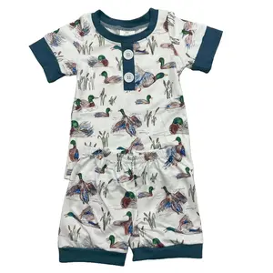 Boy Mallard Outfit Kids Summer Clothing Boy Summer Mallard Pajamas Set