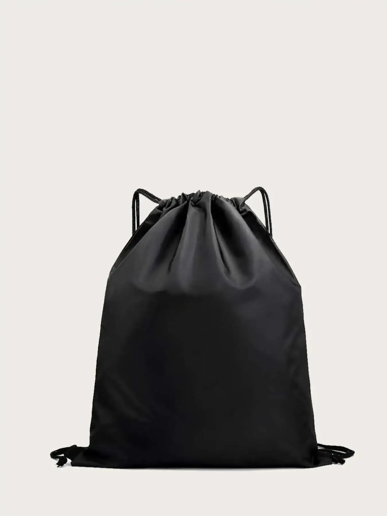 1 Piece Simple Plain Drawstring Backpack, Casual Nylon Waterproof Sports Backpack for Travel Fitness Swimming Work Business Trip, Unisex