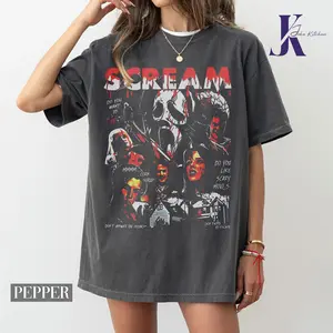 Vintage Scream Ghostface Shirt, Let's Watch Scary Movie Shirt, Horror Movie Shirt, Scream Movie Tee, Ghostface Sweatshirt