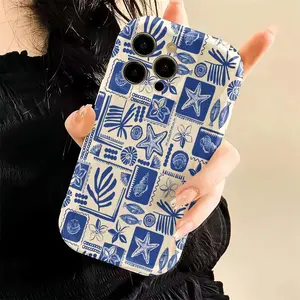 Seashell Starfish Phone Case, 2D Design Cream Edges, Thick Shockproof, Luxury Feel, Fits iPhone 17-11, Travel Essential, Gift Idea