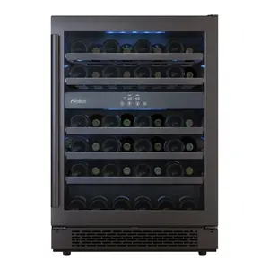 Avallon AWC242DZLH 24 in. Wide 45 Bottle Capacity Dual Zone Wine Cooler with Left Swing Door, Stainless Steel - Left Hinged