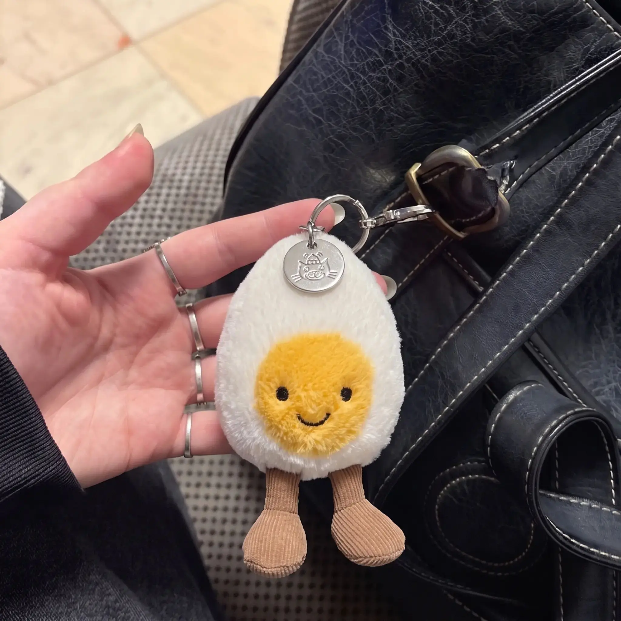 Jellycat Plush Marshmallow Bag Charm Collection, Adorable Plush Keychain, Cute Soft Sun Bag Accessory, Adorable Cloud Gift for Her, Bag Charm