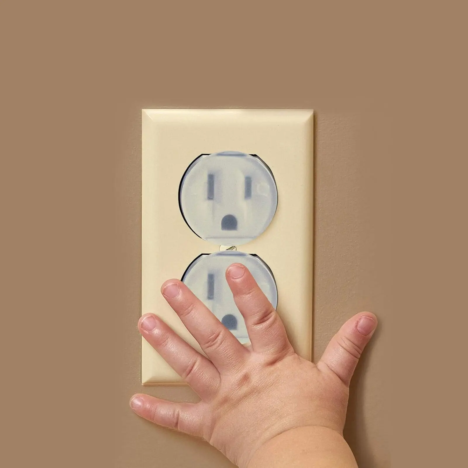 16 Pack Outlet Plug Covers, Clear Child Safety Protectors 2-Hole Socket Covers | Tight-Fit Childproof Plug Guards, Electric Shock Prevention Home Electrical Safety Caps for Kids & Pets