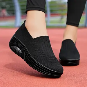 2025Women'sWalkingShoesBreathableMeshSlip-onwithArchSupportandCushionLightweightandAirySneakers