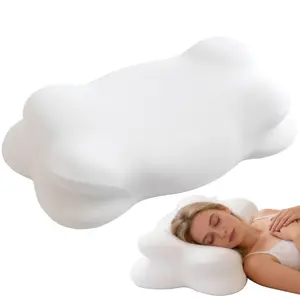 Cloud shaped ergonomic pillows help improve sleep and correct unhealthy sleep habits. The high elasticity orthopedic memory foam core adopts a special center breathable design, which can provide a comfortable experience all night long.