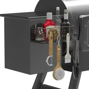 Magnetic Storage Bin for Traeger Grills BBQ Caddy Compatible with Ironwood 885/650 Pro Series 34/22 D2 575/780 Z-Grills & Pit Boss Pellet Smokers 1 Pack Organize Accessories
