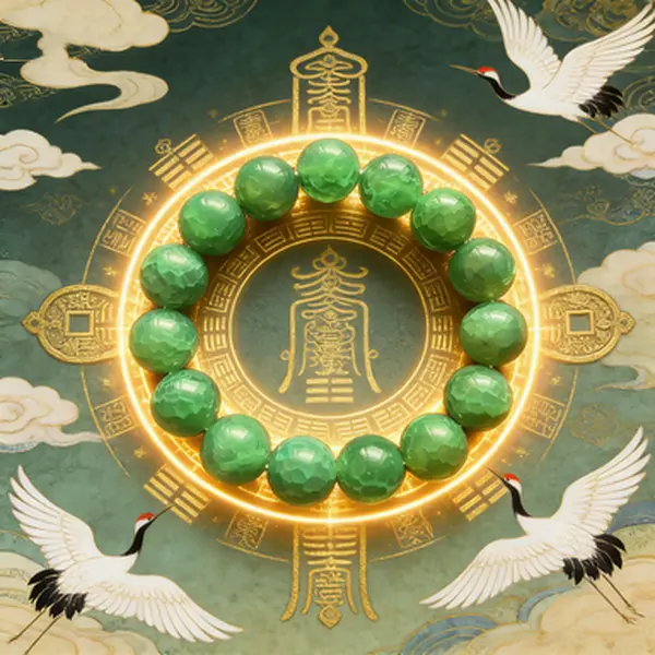 Taoist Blessed Agate Bracelet for Peace & Blessing – Handcrafted Feng Shui Amulet for Protection, Good Luck & Spiritual Calm