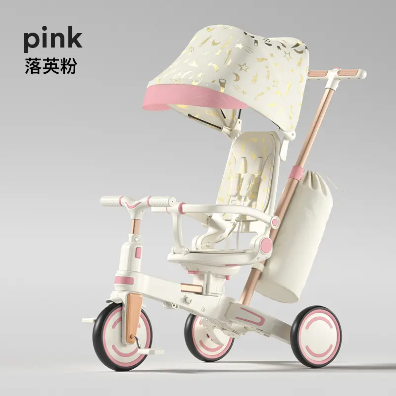 Winhope 9-in-1 | Multifunctional tricycle for babies aged 1–6 years, anti-tipover, foldable, quiet, shock-absorbing