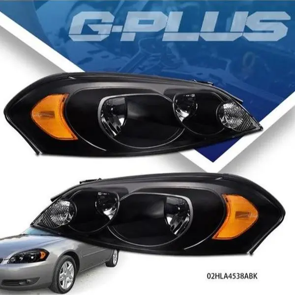 Plug-N-Play Headlight Assembly Pair with Corner Headlights - Easy Install Replacement for 06-13 Impala, 06-07 Monte Carlo (Left+Right) - Boosts Night Driving for Chevy Models