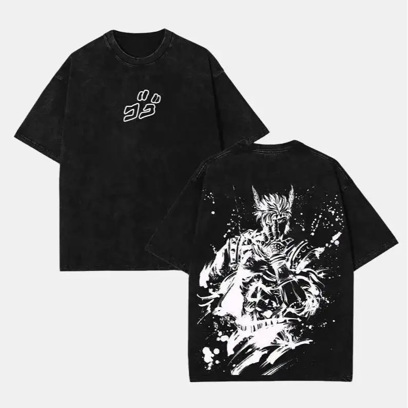 Caesar Zeppelli - JoJo's Bizarre Adventure Unisex Oversize Anime Manga Washed Tshirt, Gift For Anime Fan Anime Lover Graphic Tee Tshirt Womenswear Fit Clothes Cotton