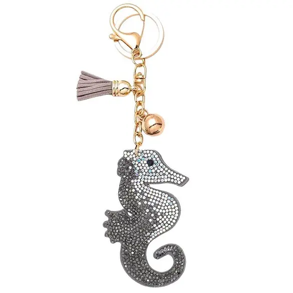Grey Seahorse, Gold Hardware