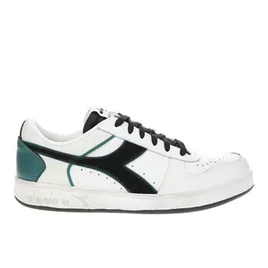 diadora Mens Magic Basket Low Icona Leather Lace Up Sneakers Shoes Casual - White
