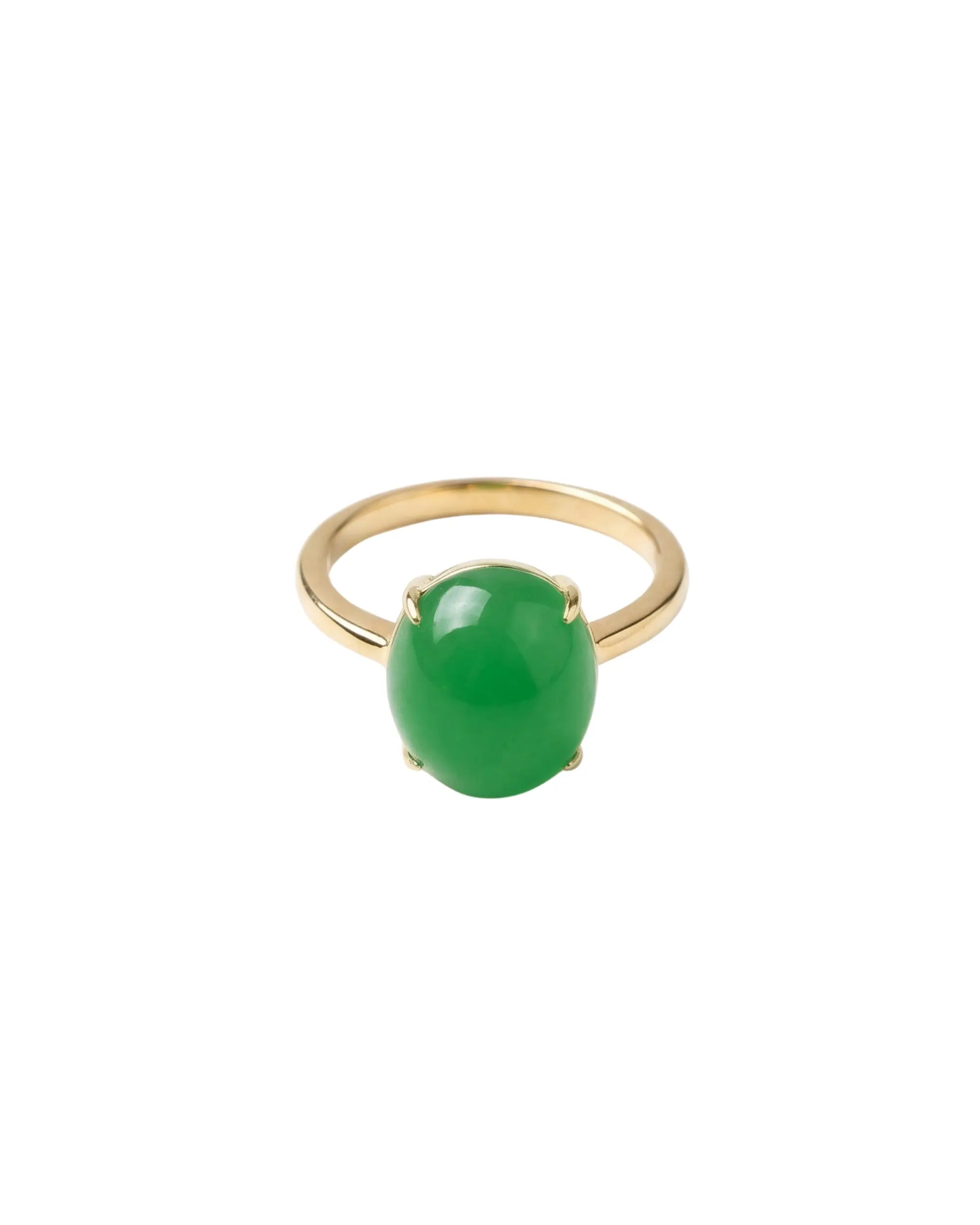 Dew Jade-Green Chalcedony Ring
