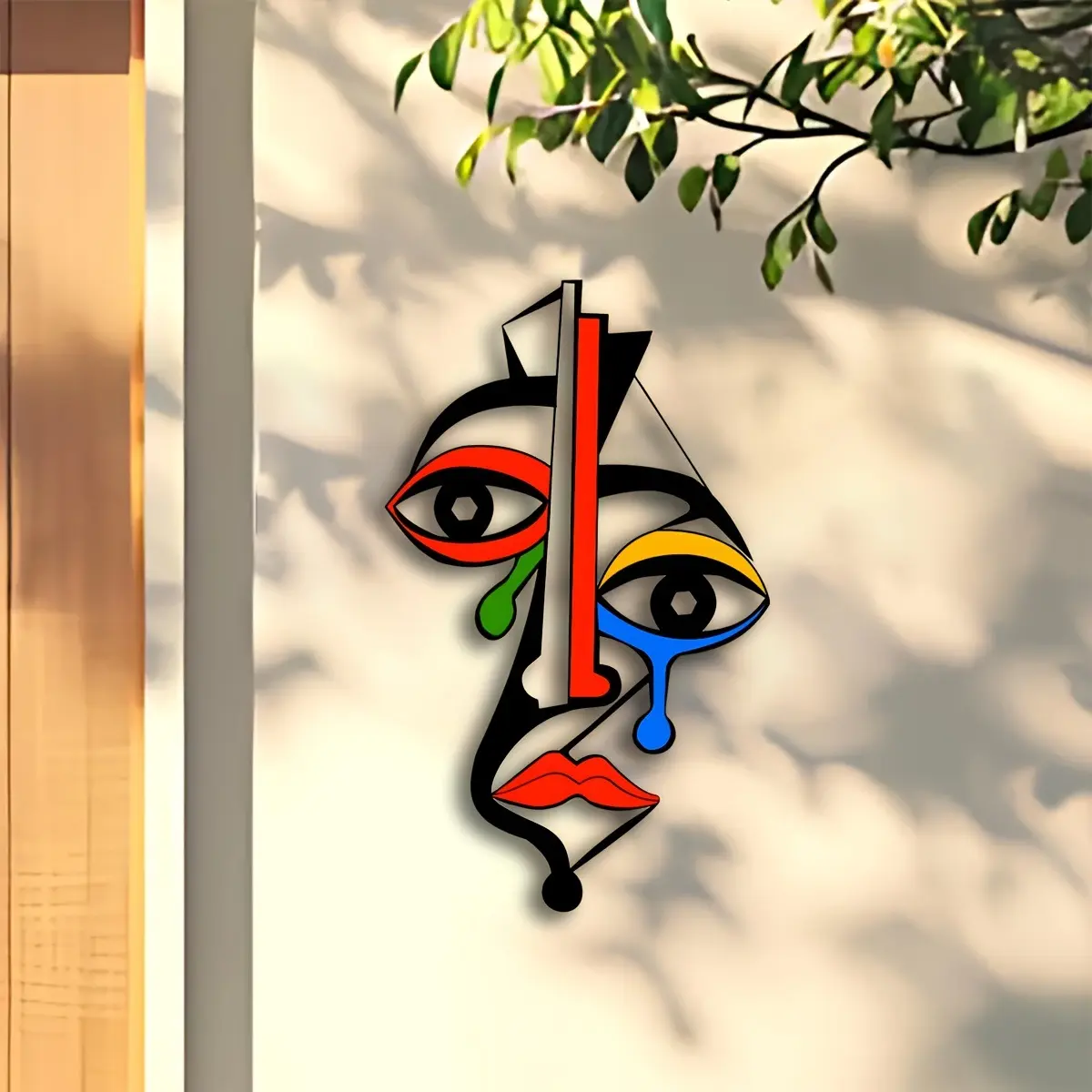 Picasso-Inspired Abstract Face Metal Wall Sculpture, Modern Art Decor, Decoration Items, Aesthetic Wall Decor, Hanging Wall Art for Living Room, Bedroom, Office, Garden, Creative Gift Idea