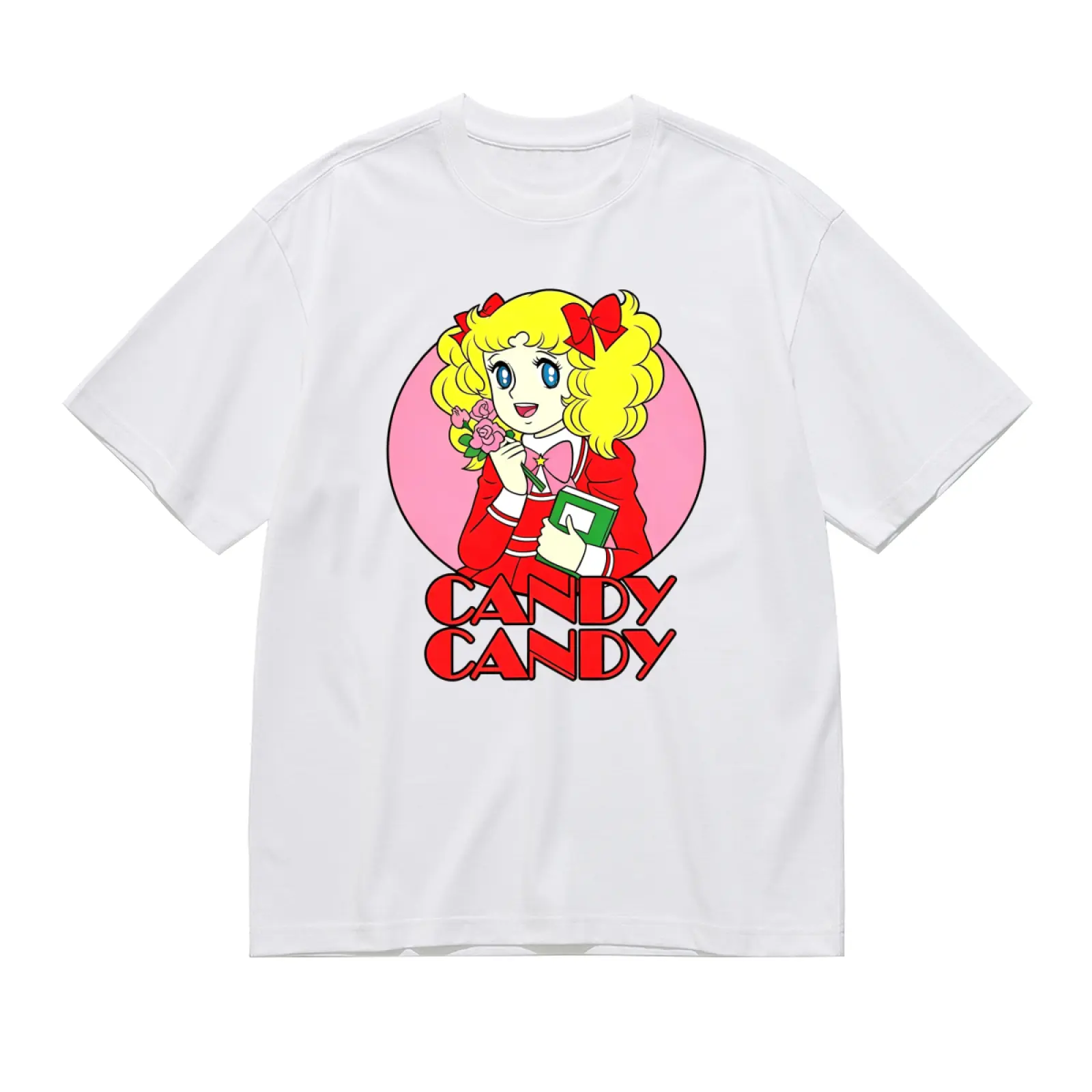 90s Kawaii Candy Anime Manga Graphic T-Shirt, Women Grunge Aesthetic Casual Summer Short Sleeve Tops Tees
