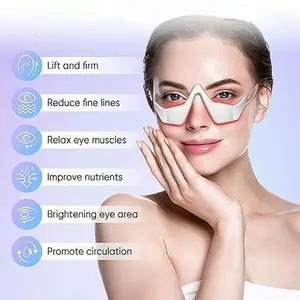 GlowTech Under-Eye Light Therapy Massager Glasses for Under Eyes, Eye Massager, Eye Bag Remover, for Reducing Dark Circles, Puffiness, Wrinkles, and Relaxing Eyes