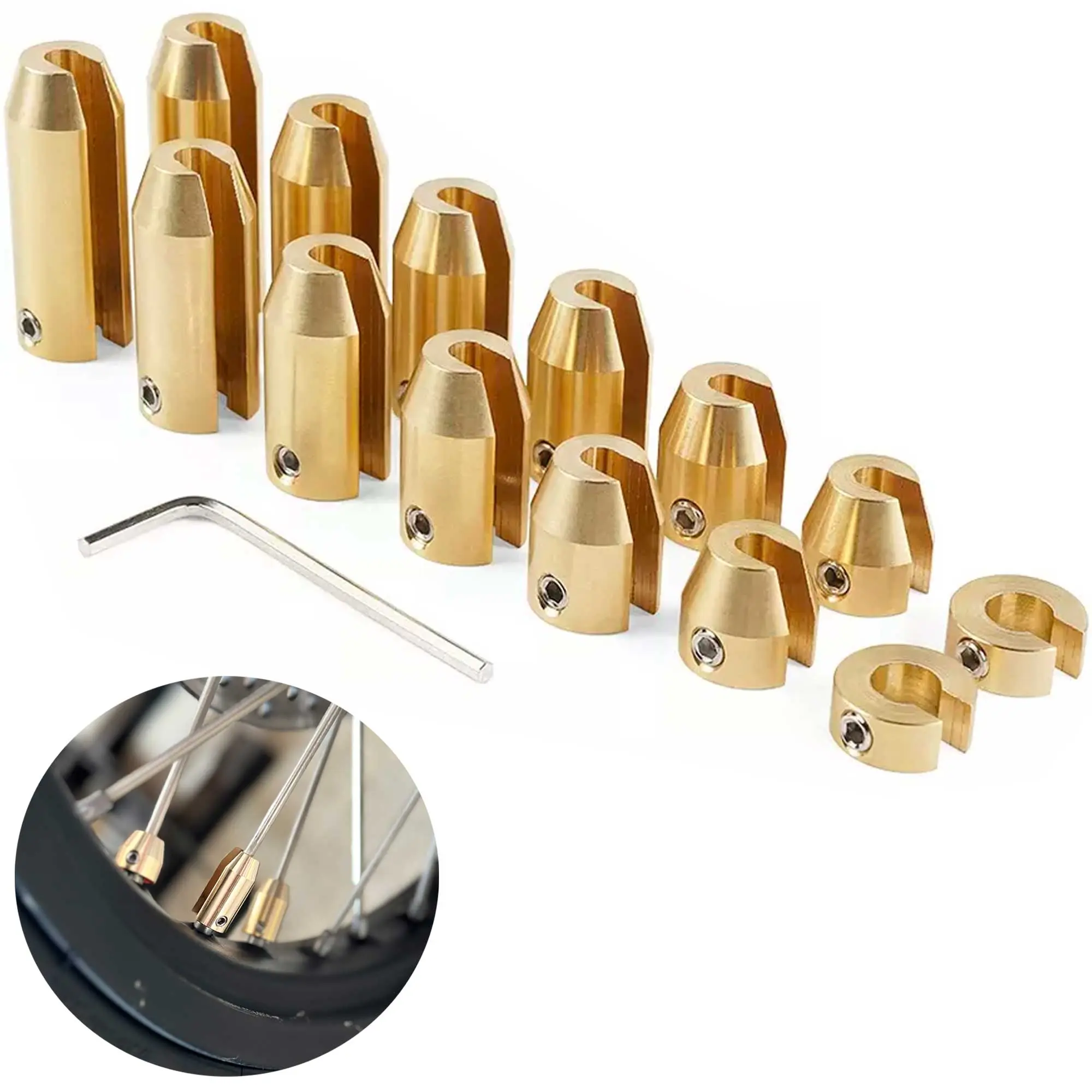 Rippin Moto 14 Pack Spoke Wheel Balancing Weights (Brass)