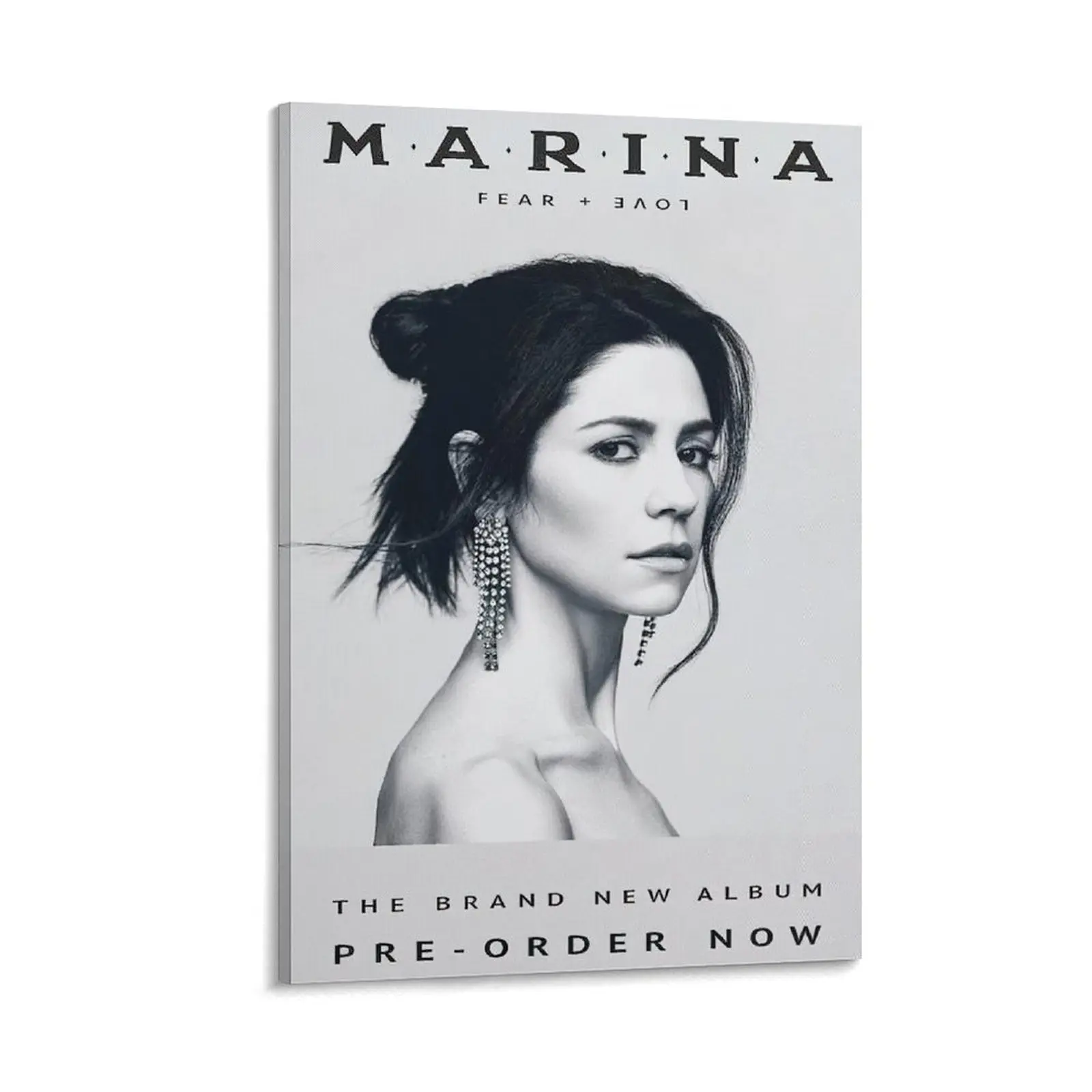Marina And The Diamonds The Fear of Love Album Artwork Canvas Poster - Artistic Wall Decoration, Framable Home Decor for Bedroom, Bar Gift, As the Image Shows