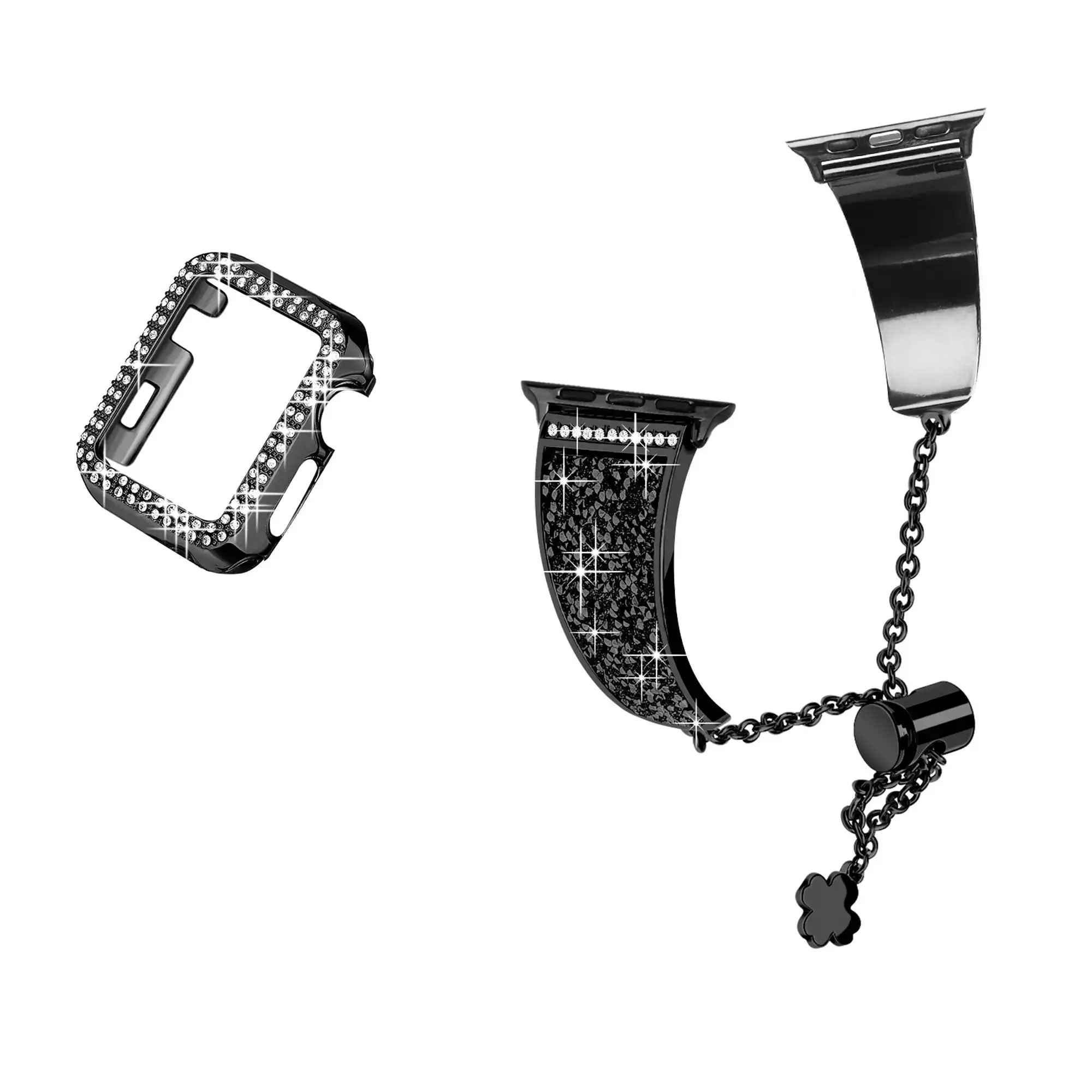 Rhinestone Decor Metal Watch Band for Summer Gift, 1 Count Multipurpose Luxury Replacement Watch Band for Women, Fashion Wearable Accessories Compatib