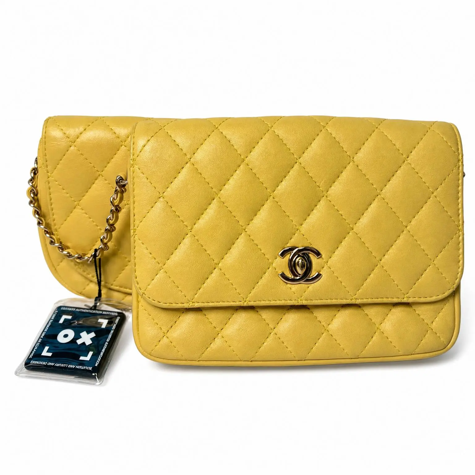 Pre-owned CHANEL X Shoulder Bags 2019 Quilted Lambskin Side Packs Flap crossbody bag yellow
