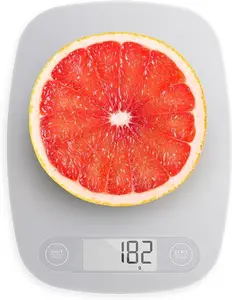Gray Food Scale, Digital Display Shows Weight in Grams, Ounces, Milliliters, and Pounds,  for Meal Prep, Cooking, and Baking, A Kitchen Necessity Designed in St. Louis