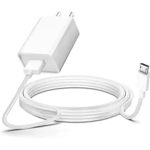 ROGEE 10ft Power Adapter Wall Charger for SimpliSafe Indoor Camera, ,  Galaxy Tab A 8.0" 7.0" 9.7" 10.1",E,S,S2,3,4,Tab 3 4 Note 4 5 Edge S6 S2 J7 J5  USB