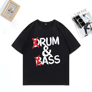 Funny Drum and Bass print T Shirt Rum and Ass Jokes men Oversized Short Sleeve Soft Unisex O-neck Tee Tops y2k EUSize outfits