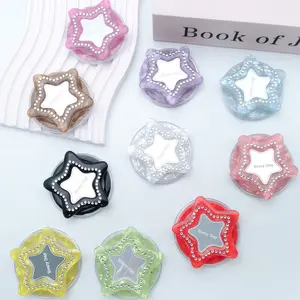 Exquisite rhinestone-encrusted star-patterned mirror airbag phone holder accessories - girly magnetic holder - everyday adjustable and retractable stand - perfect as a Valentine's Day, Thanksgiving, or Christmas gift.