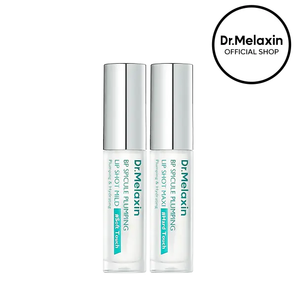 [Dr.Melaxin Official] BP Spicule Plumping Lip Shot Duo, 2-Piece | Korean Spicule Lip Plumper for Fuller-Looking, Smooth Lips | Lip Plumping Serum | Korean Skincare