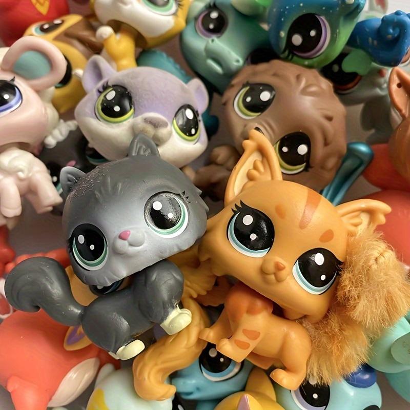 3-Pack LPS DOGS Random Mix 1.97inch Cartoon Animal Figurines, Colorful Plastic Collectible Toys, Cat Dog Rabbit Handicrafts, Novelty Figures for Display